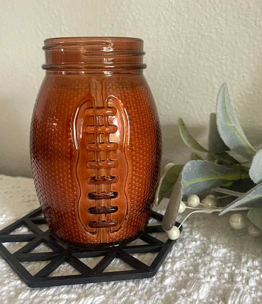 Football Mason Jar Candle