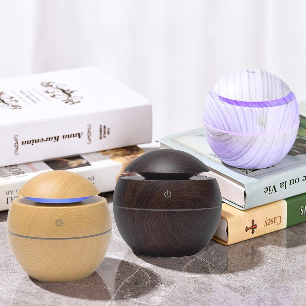 Mini Wood Print Portable Aroma Humidifier